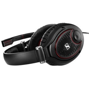 Black and red headset for gaming